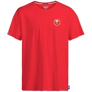 T-shirt met ronde hals en korte mouwen JACK & JONES. Katoen materiaal. Maten S. Rood kleur