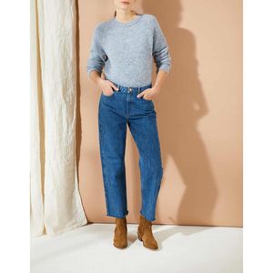 Rechte jeans met hoge taille Julia EKYOG. Katoen materiaal. Maten 38 FR - 36 EU. Blauw kleur