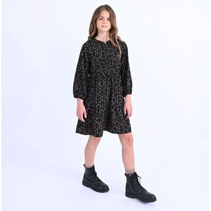Bedrukte jurk met lange mouwen MOLLY BRACKEN GIRL. Polyester materiaal. Maten 12 jaar - 150 cm. Zwart kleur