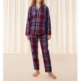 Lange pyjama in katoen Boyfriend TRIUMPH. Katoen materiaal. Maten 38 FR - 36 EU. Blauw kleur
