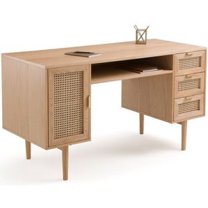 Bureau dubbele kast in gefineerd eiken en rotan, Loris