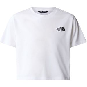 Cropped T-shirt met korte mouwen THE NORTH FACE. Katoen materiaal. Maten 10 jaar - 138 cm. Wit kleur