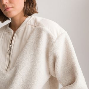 Sweater in sherpa LA REDOUTE COLLECTIONS. Polyester materiaal. Maten XL. Beige kleur