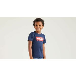 Levi's Kids T-shirt Batwing met Logo Donkerblauw/Rood