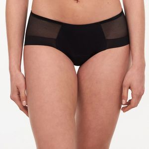 Menstruatie hipster, low flow CHANTELLE. Polyamide materiaal. Maten 38 FR - 36 EU. Zwart kleur