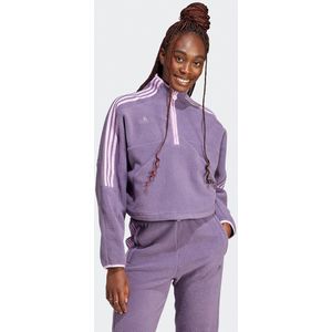 Sweater in fleece, 1/2 rits Tiro ADIDAS SPORTSWEAR. Polyester materiaal. Maten S. Violet kleur