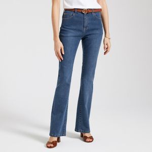 Bootcut jeans ANNE WEYBURN. Denim materiaal. Maten 46 FR - 44 EU. Blauw kleur
