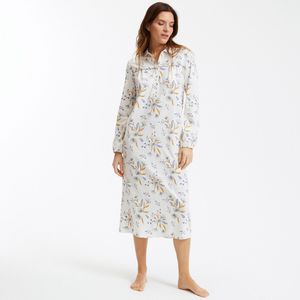 Bedrukt nachthemd, katoen jersey ANNE WEYBURN. Katoen materiaal. Maten 38/40 FR - 36/38 EU. Multicolor kleur