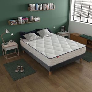 Matras 580 pocketveren, opgerold geleverd, Sweety MERINOS.  materiaal. Maten 140 x 190 cm. Wit kleur