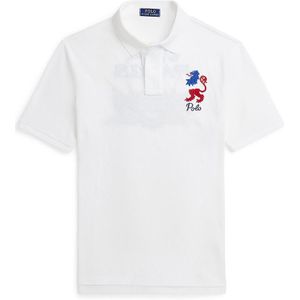 Rechte polo in piquétricot POLO RALPH LAUREN. Katoen materiaal. Maten M. Wit kleur