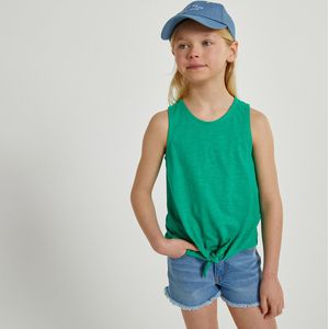 Set van 3 singlets, vooraan te strikken LA REDOUTE COLLECTIONS. Katoen materiaal. Maten 3 jaar - 94 cm. Roze kleur