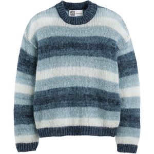 Trui met uilopend kleureffect, mixed mohair POMANDERE X LA REDOUTE. Mohair materiaal. Maten M. Blauw kleur