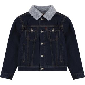 Jeansjacket met sherpa binnenin LEVI'S KIDS. Katoen materiaal. Maten 8 jaar - 126 cm. Blauw kleur