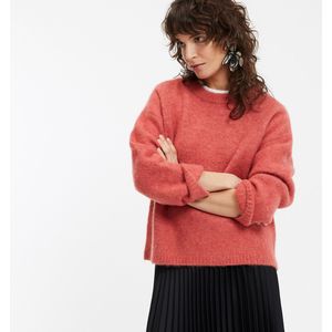 Trui in mixed wol en alpaca, Signature IGNACE LA REDOUTE COLLECTIONS. Alpaca materiaal. Maten S. Roze kleur