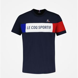 T-shirt met korte mouwen, tricolor 2310012 LE COQ SPORTIF. Katoen materiaal. Maten XXL. Blauw kleur
