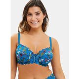 BH met beugels Arum Mosaic SANS COMPLEXE. Kant materiaal. Maten 105E FR - 90E EU. Blauw kleur