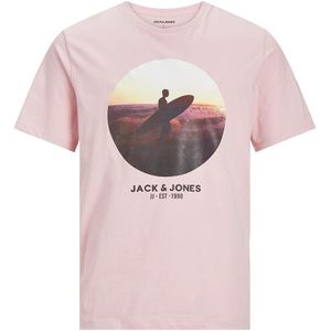 T-shirt met ronde hals en logo JACK & JONES. Katoen materiaal. Maten XXL. Roze kleur