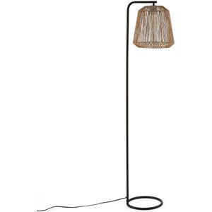 Voetlamp in metaal en hennep, Yaku LA REDOUTE INTERIEURS. Hennep materiaal. Maten één maat. Beige kleur