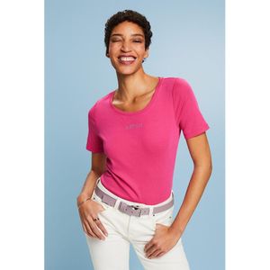 T-shirt met ronde hals en korte mouwen ESPRIT. Katoen materiaal. Maten XL. Roze kleur