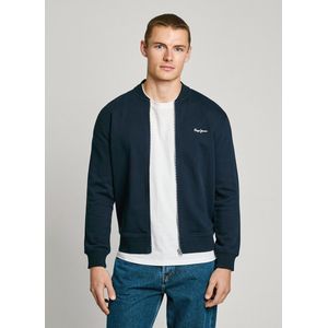 Bomber sweater met ritssluiting PEPE JEANS. Katoen materiaal. Maten M. Blauw kleur
