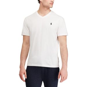 T-shirt met V-hals in jerseykatoen POLO RALPH LAUREN. Katoen materiaal. Maten M. Wit kleur