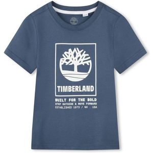 T-shirt met korte mouwen TIMBERLAND. Katoen materiaal. Maten 8 jaar - 126 cm. Blauw kleur