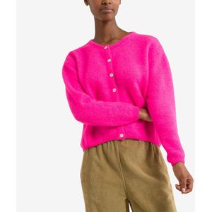 Vest met lange mouwen en ronde hals VITOW AMERICAN VINTAGE. Alpaca materiaal. Maten L. Roze kleur
