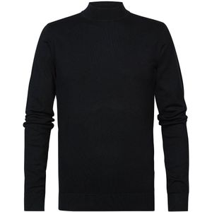 Trui met opstaande kraag in viscose PETROL INDUSTRIES. Viscose materiaal. Maten 3XL. Zwart kleur