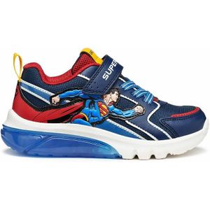 Lage ademende sneakers met led Ciberdron x Super GEOX. Polyurethaan materiaal. Maten 31. Blauw kleur