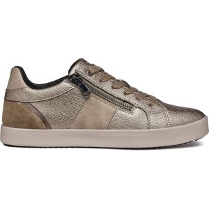 Sneakers met rits en veters Blomiee GEOX. Leer materiaal. Maten 41. Kastanje kleur