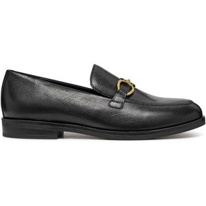 Ademende loafers in leer Cloridie GEOX. Leer materiaal. Maten 36. Zwart kleur