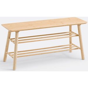 Bank met opbergruimte voor schoenen, Ivo SO'HOME. Hout materiaal. Maten één maat. Beige kleur