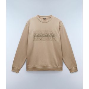 Sweater met ronde hals Albula NAPAPIJRI. Katoen materiaal. Maten M. Beige kleur