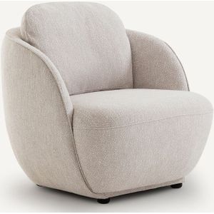 Fauteuil in mêleestof, bolbormig, Alpine AM.PM. Katoen materiaal. Maten één maat. Beige kleur