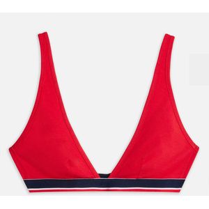 Triangel BH Angele Plus bio katoen LE SLIP FRANCAIS. Bio katoen materiaal. Maten 42 FR - 40 EU. Rood kleur