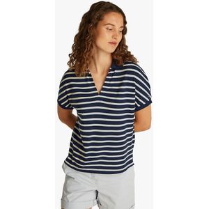 Poloshirt met korte mouwen en wijde snit TOMMY HILFIGER. Tencel/lyocell materiaal. Maten S. Blauw kleur