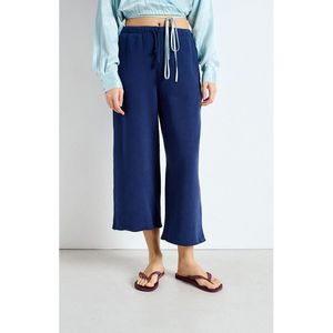 Rechte 3/4 joggingbroek, ATUBAY AMERICAN VINTAGE. Katoen materiaal. Maten L. Blauw kleur