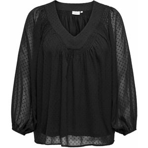 Blouse met lange mouwen ONLY CARMAKOMA. Polyester materiaal. Maten 52 FR - 50 EU. Zwart kleur