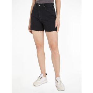 Short in jeans, hoge taille CALVIN KLEIN JEANS. Katoen materiaal. Maten 30 US - 38 EU. Zwart kleur