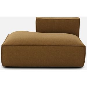 Seven - Loungebank - Kastanje - Getextureerde Stof