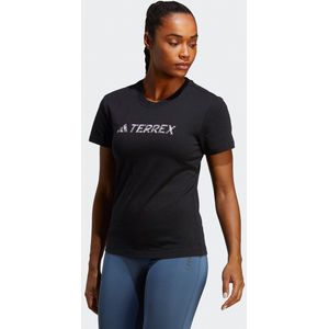 T-shirt Terrex Classic Logo adidas Performance. Katoen materiaal. Maten S. Zwart kleur