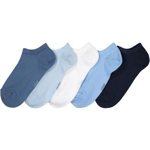 Set van 5 paar effen sokken LA REDOUTE COLLECTIONS. Katoen materiaal. Maten 38/41. Blauw kleur