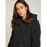 Lange parka met kap TOMMY JEANS. Nylon/polyamide materiaal. Maten S. Zwart kleur
