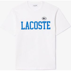 T-shirt met ronde hals in jersey met logo LACOSTE. Katoen materiaal. Maten L. Wit kleur