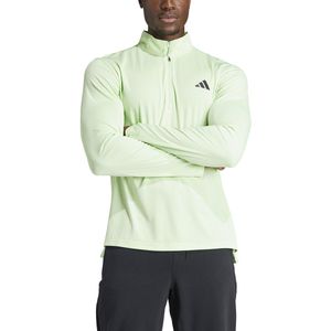 Sweater met opstaande kraag voor training Train Essentials adidas Performance. Polyester materiaal. Maten XS. Groen kleur