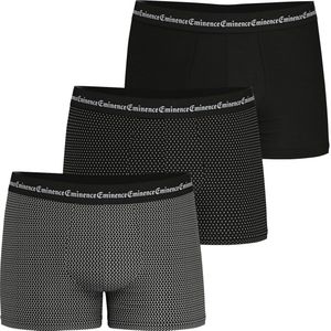 Set van 3 boxershorts BUSINESS PRINT EMINENCE. Katoen materiaal. Maten XL. Zwart kleur