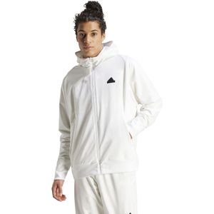 Zip-up hoodie ZNE ADIDAS SPORTSWEAR. Polyester materiaal. Maten L. Wit kleur