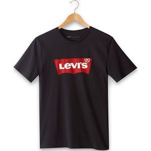 Bedrukt T-shirt met ronde hals LEVI'S. Katoen materiaal. Maten S. Zwart kleur