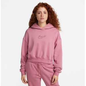 Korte hoodie Fleece NIKE. Katoen materiaal. Maten XL. Roze kleur