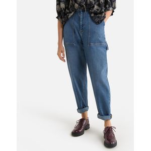 Regular jeans, workerstijl Niky REIKO. Katoen materiaal. Maten 28 US - 36 EU. Blauw kleur